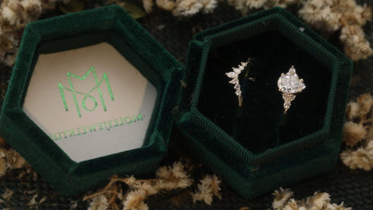 1.5 CT Pear Cluster Moissanite Bridal Set