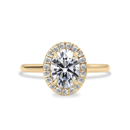 1.25 CT Oval Moissanite Halo Engagement Ring - farrellouise