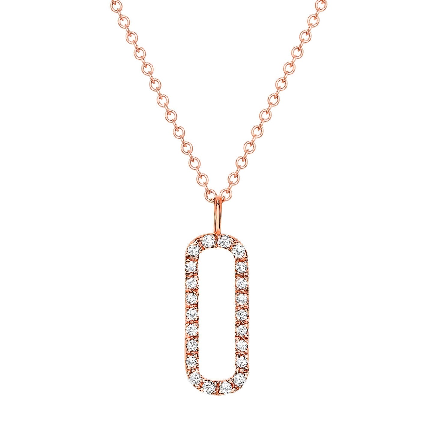 0.20 CT Round Shaped Moissanite Necklace In Multi Stone Design