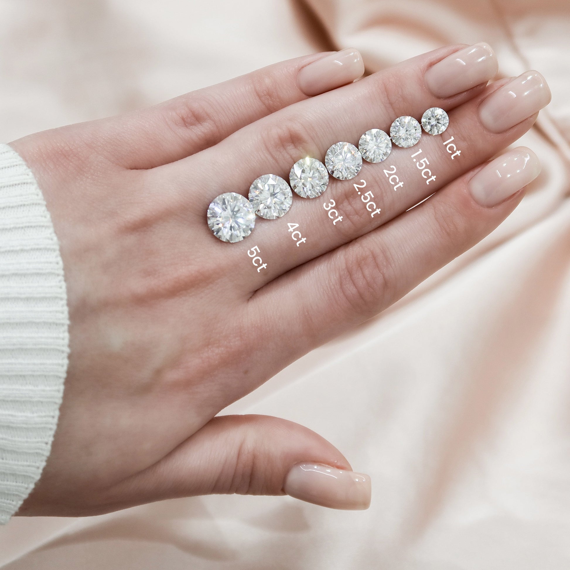 1.60 CT Round Hidden Halo & Pave Moissanite Engagement Ring