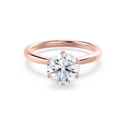1.5 CT Round Solitaire Moissanite Engagement Ring
