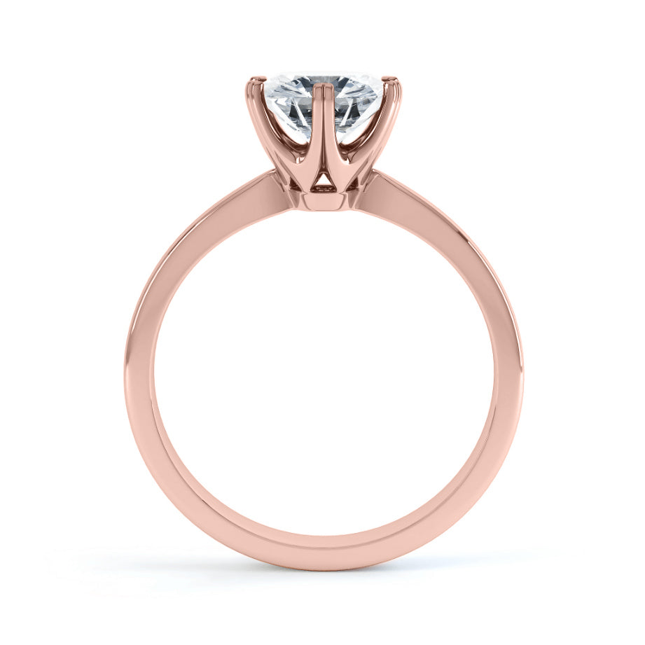1.5 CT Round Solitaire Moissanite Engagement Ring