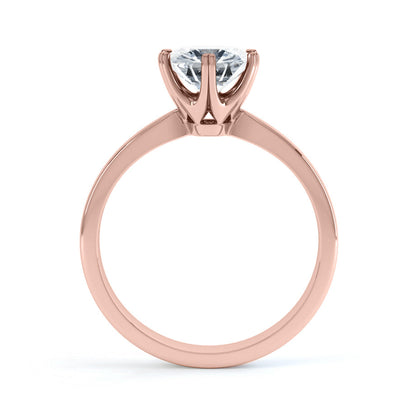 1.5 CT Round Solitaire Moissanite Engagement Ring