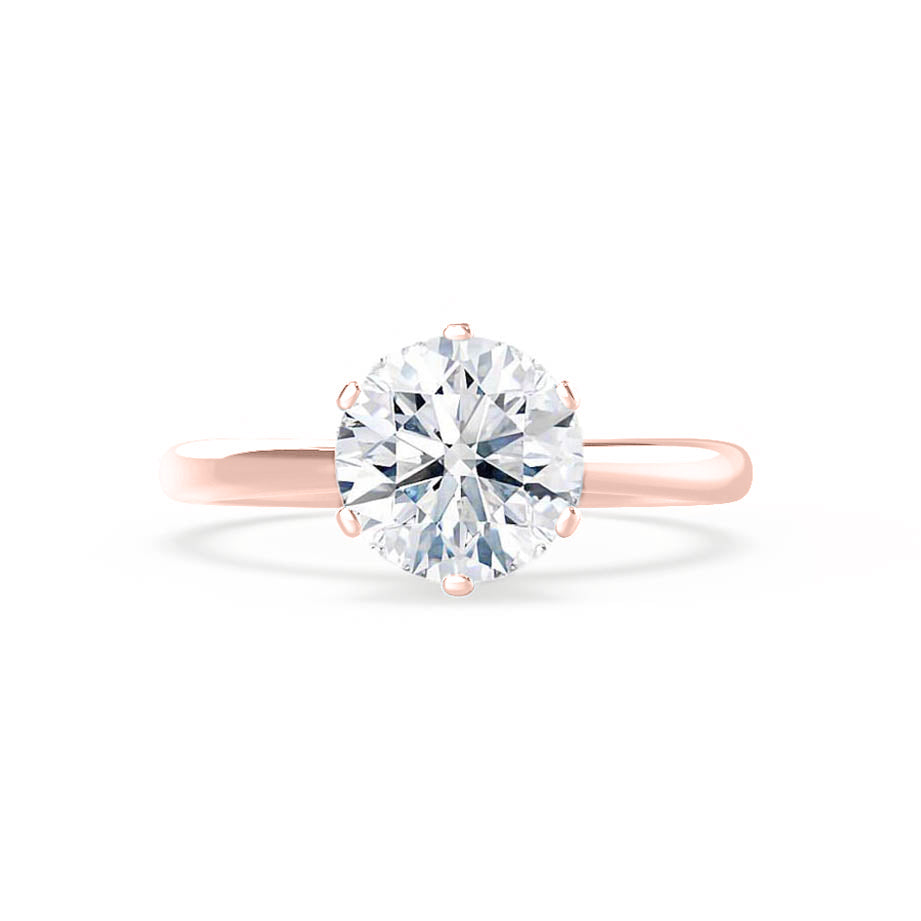 1.5 CT Round Solitaire Moissanite Engagement Ring