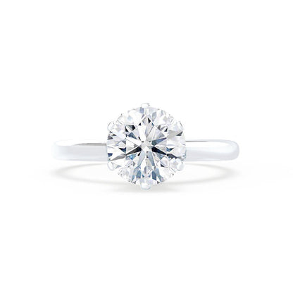 1 CT Round Solitaire Moissanite Engagement Ring