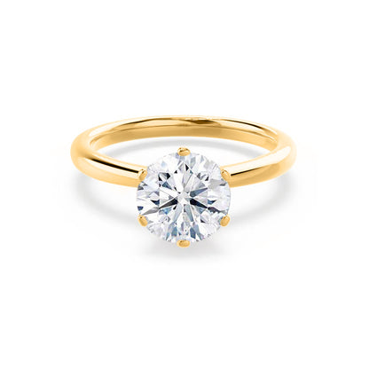 1.5 CT Round Solitaire Moissanite Engagement Ring
