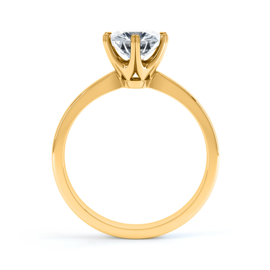 1.5 CT Round Solitaire Moissanite Engagement Ring