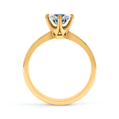 1.5 CT Round Solitaire Moissanite Engagement Ring