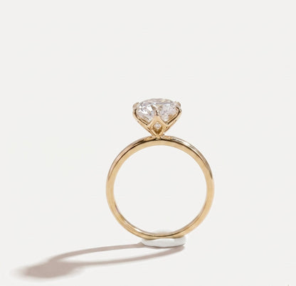 2 CT Round Solitaire Moissanite Engagement Ring