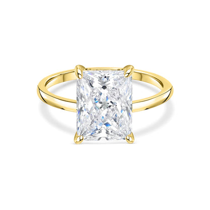 3 CT Radiant Hidden Halo Moissanite Engagement Ring