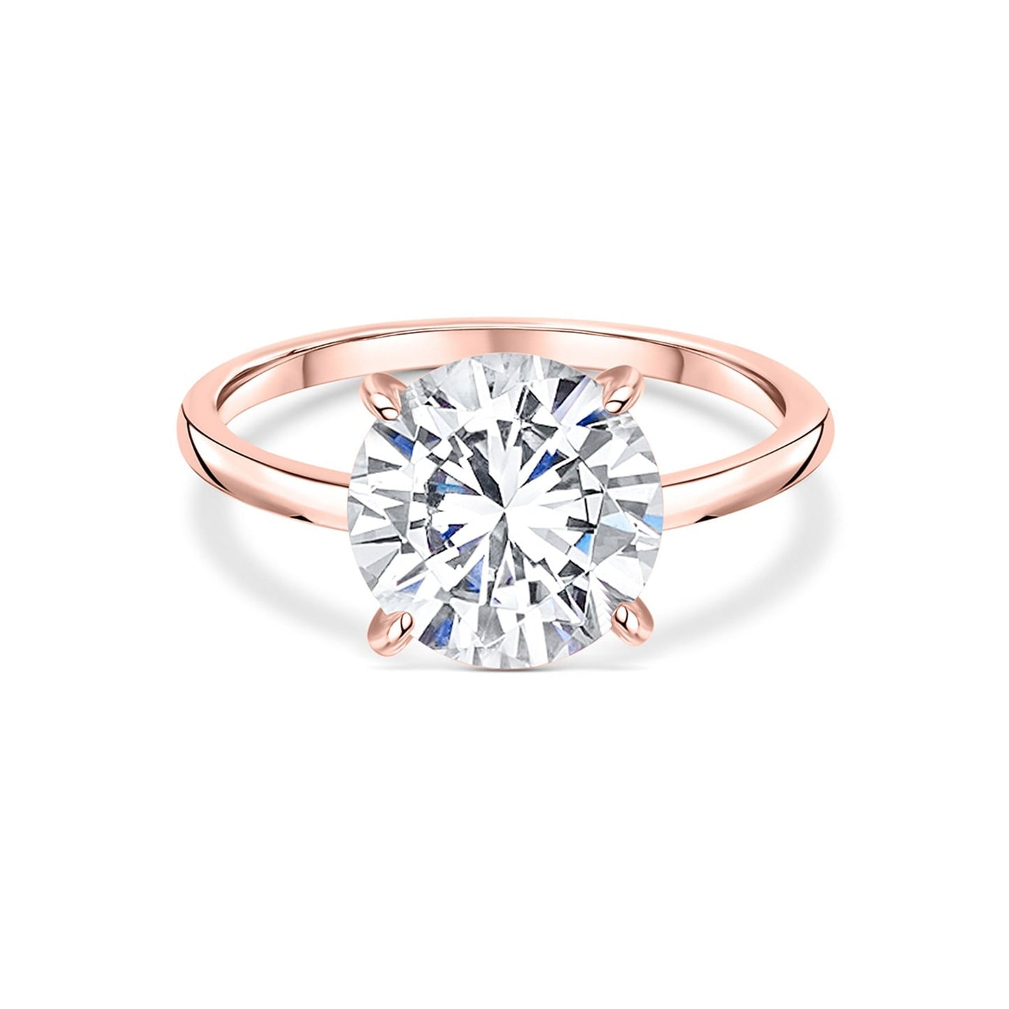 3 CT Round Hidden Halo Moissanite Engagement Ring