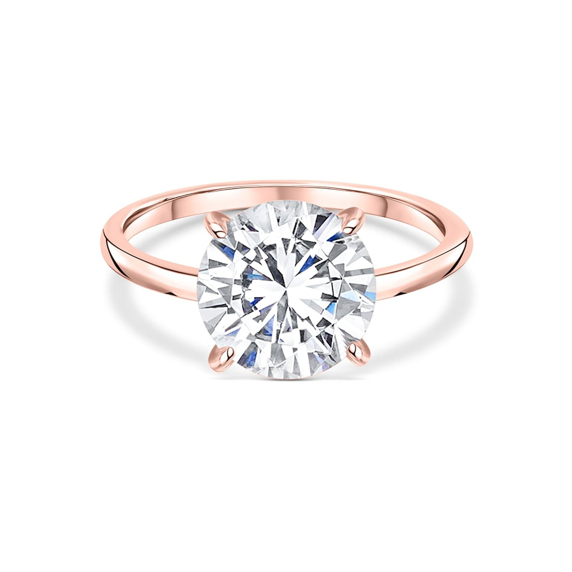 3 CT Round Hidden Halo Moissanite Engagement Ring