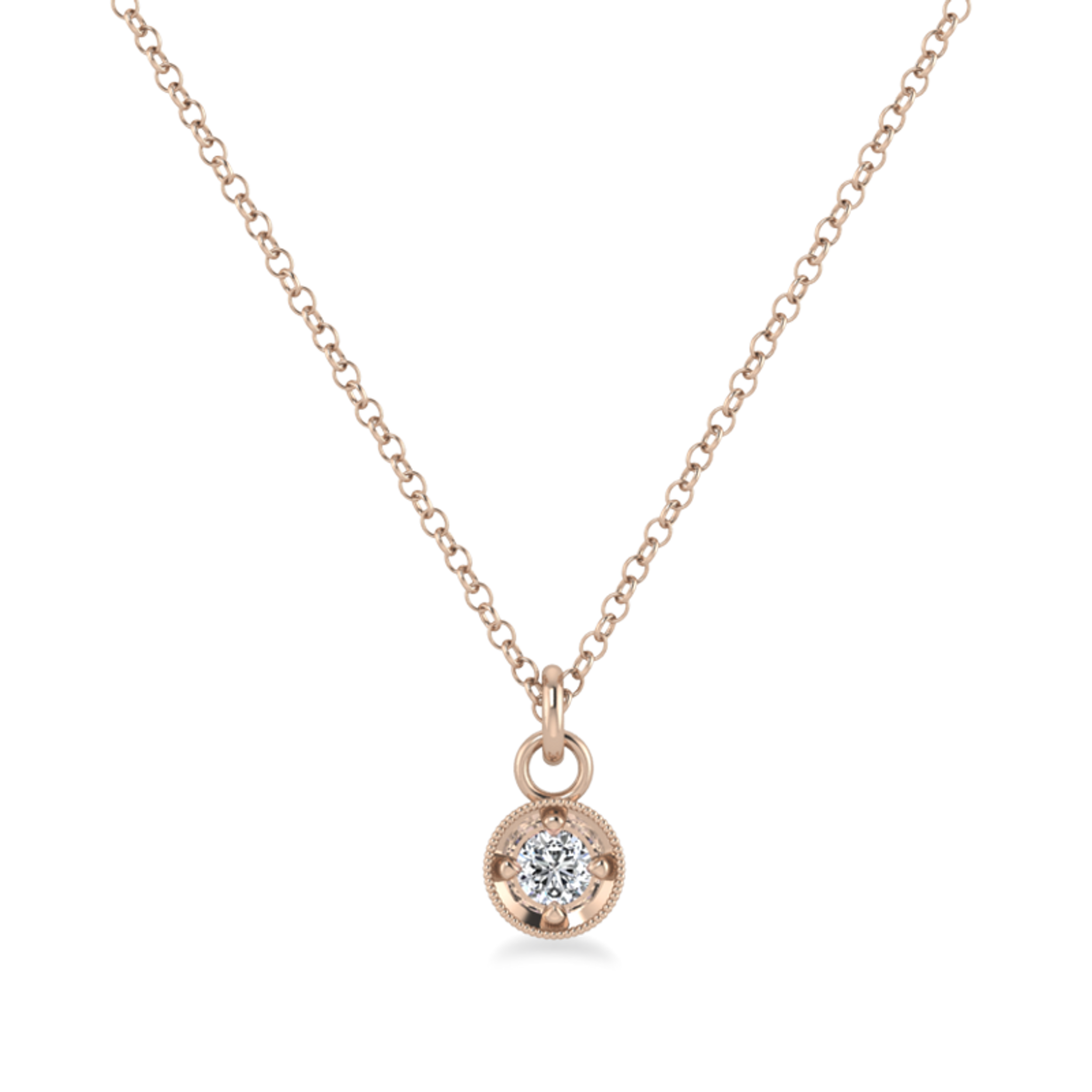 3.0 CT Round Shaped Moissanite Solitaire Necklace