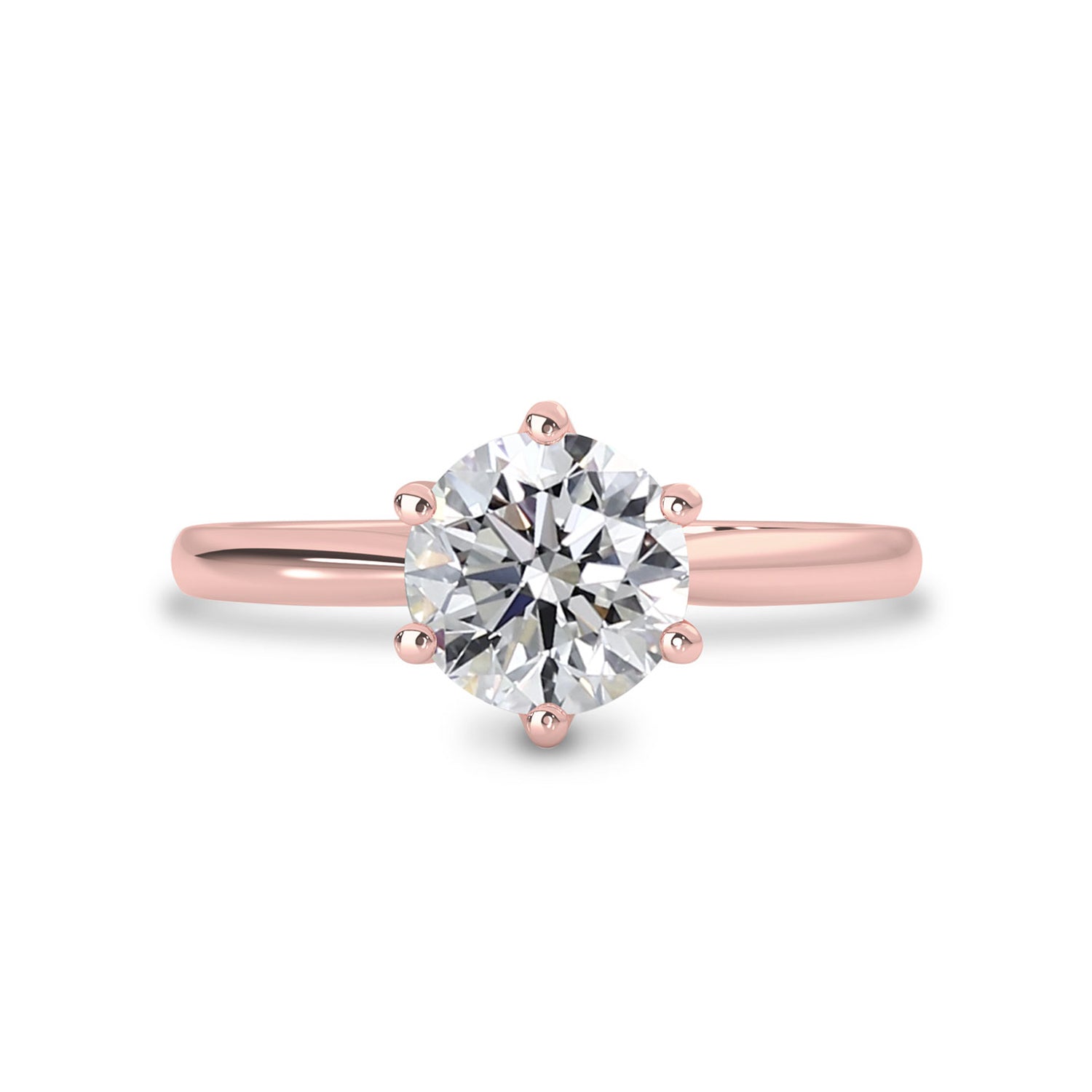 1.30 CT Round Moissanite Solitaire Engagement Ring - farrellouise