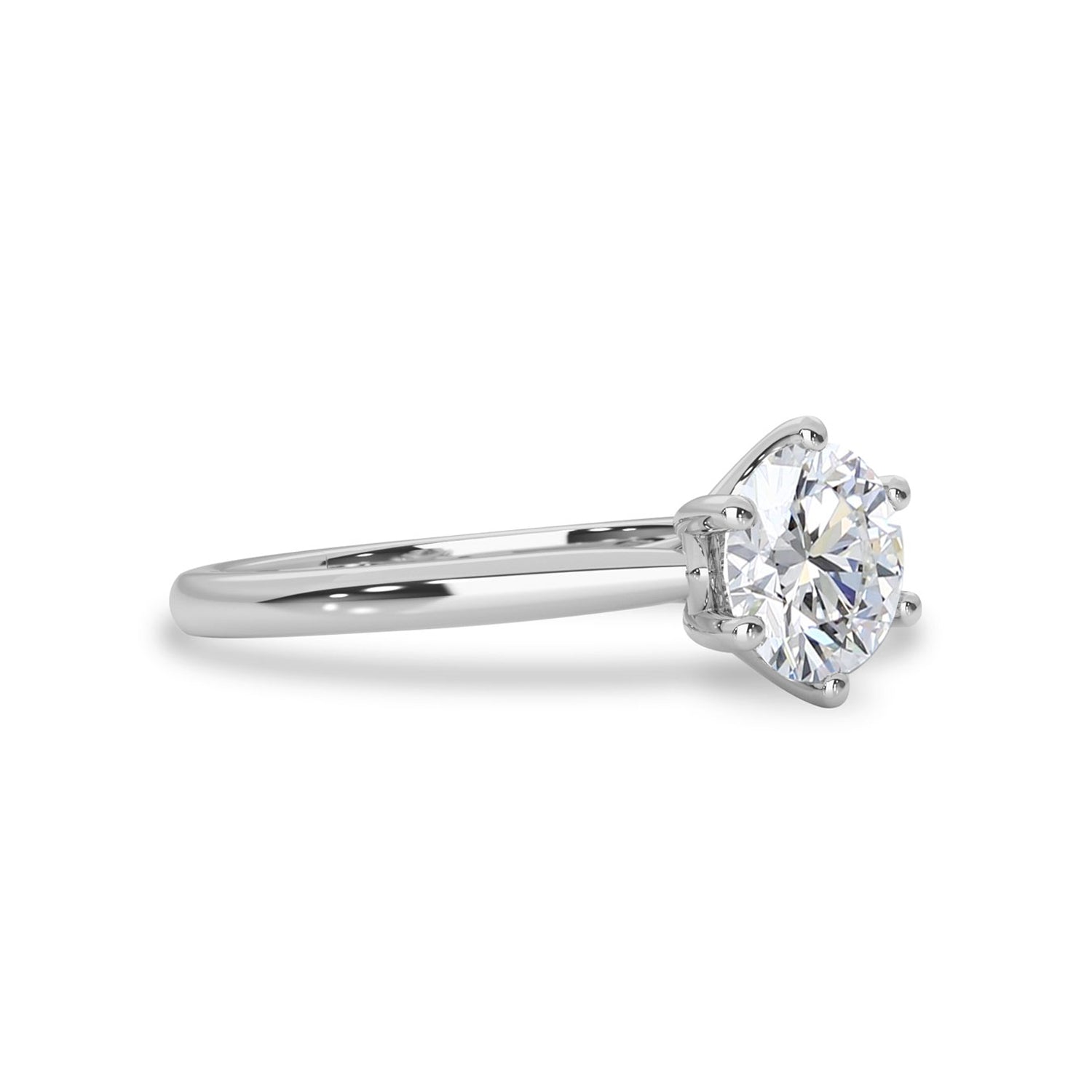 1.30 CT Round Moissanite Solitaire Engagement Ring - farrellouise