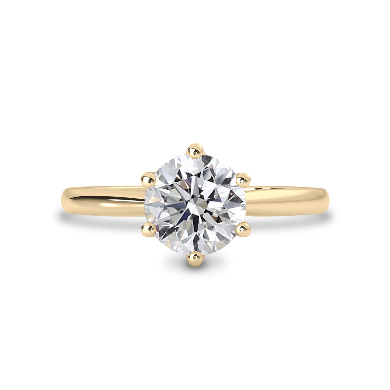 1.30 CT Round Moissanite Solitaire Engagement Ring - farrellouise