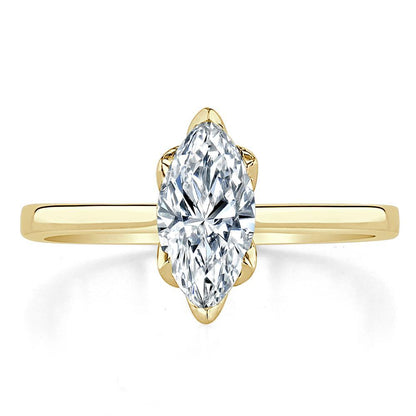 1.0 CT Marquise Cut Solitaire Moissanite Engagement Ring 5