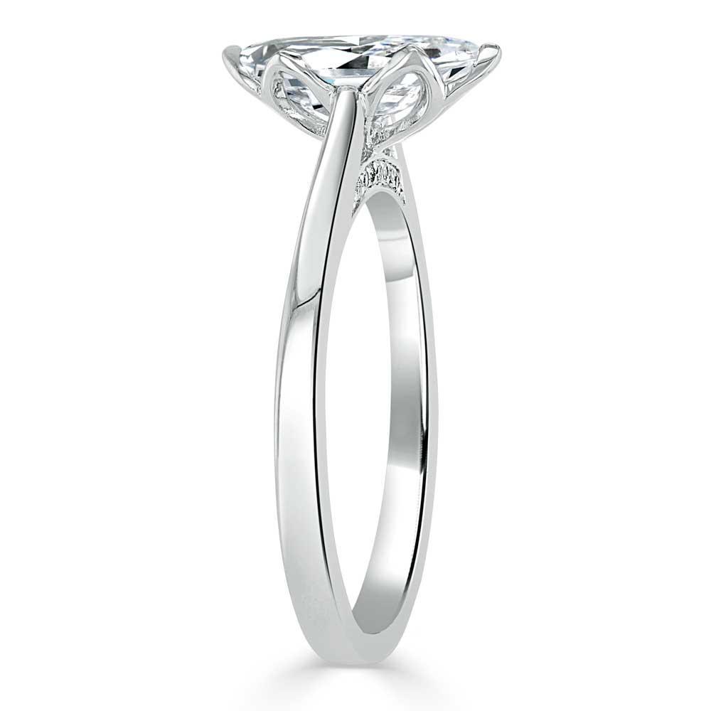 1.0 CT Marquise Cut Solitaire Moissanite Engagement Ring 3