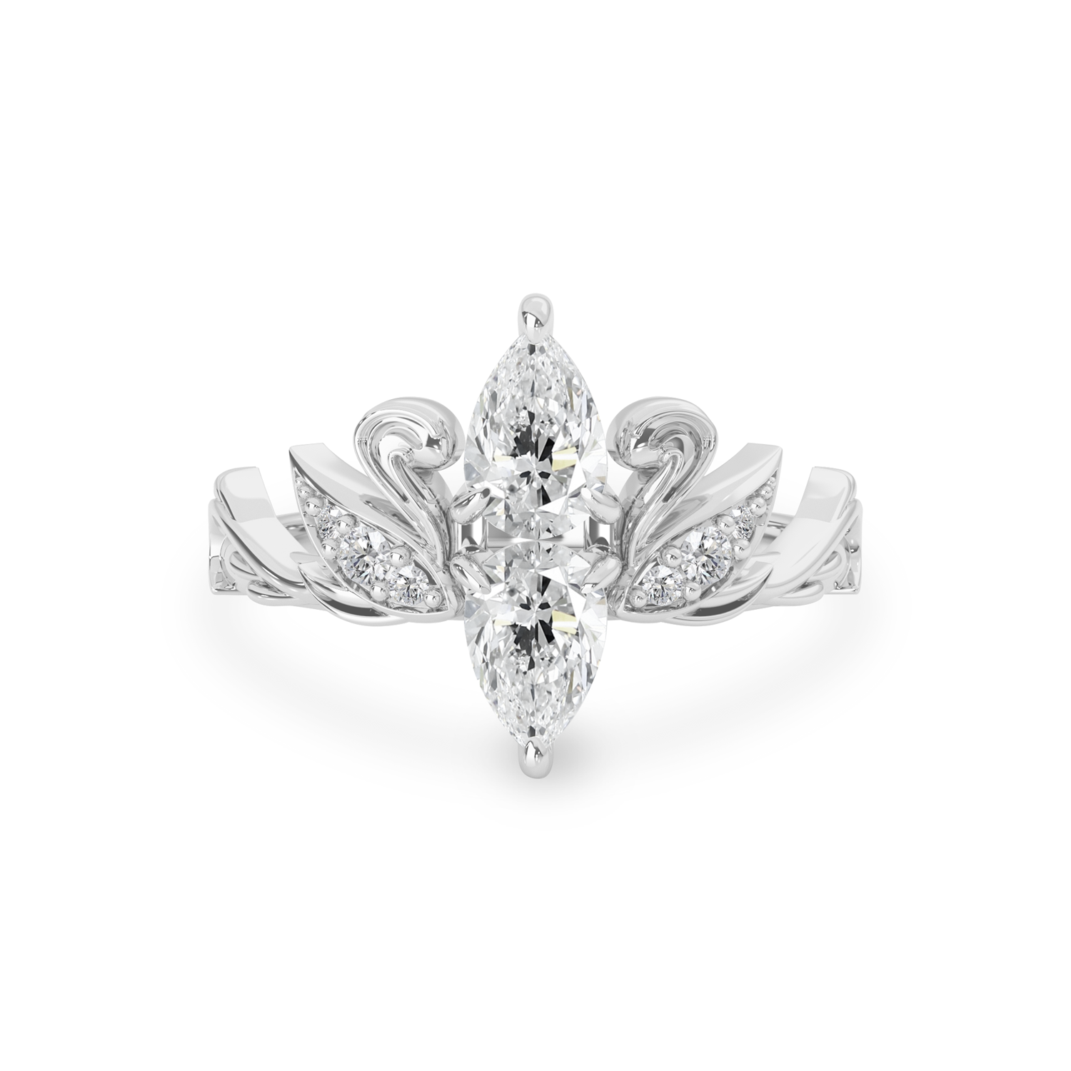 1.60 CT Pear Moissanite Art Deco Engagement Ring - farrellouise