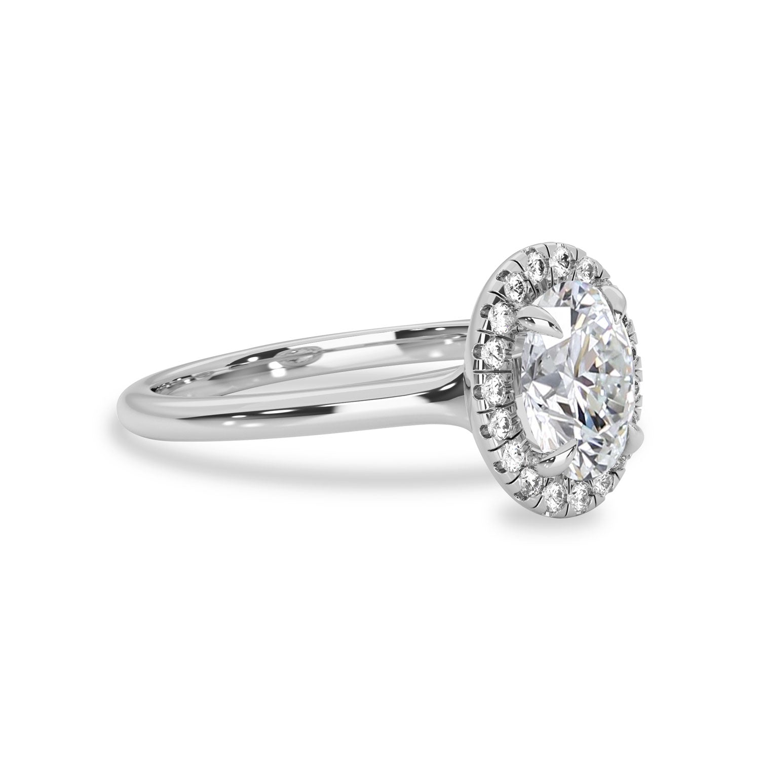 1.25 CT Oval Moissanite Halo Engagement Ring - farrellouise