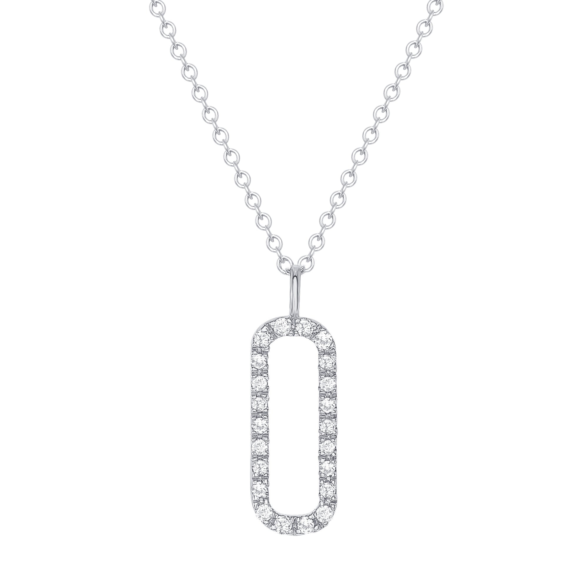 0.20 CT Round Shaped Moissanite Necklace In Multi Stone Design