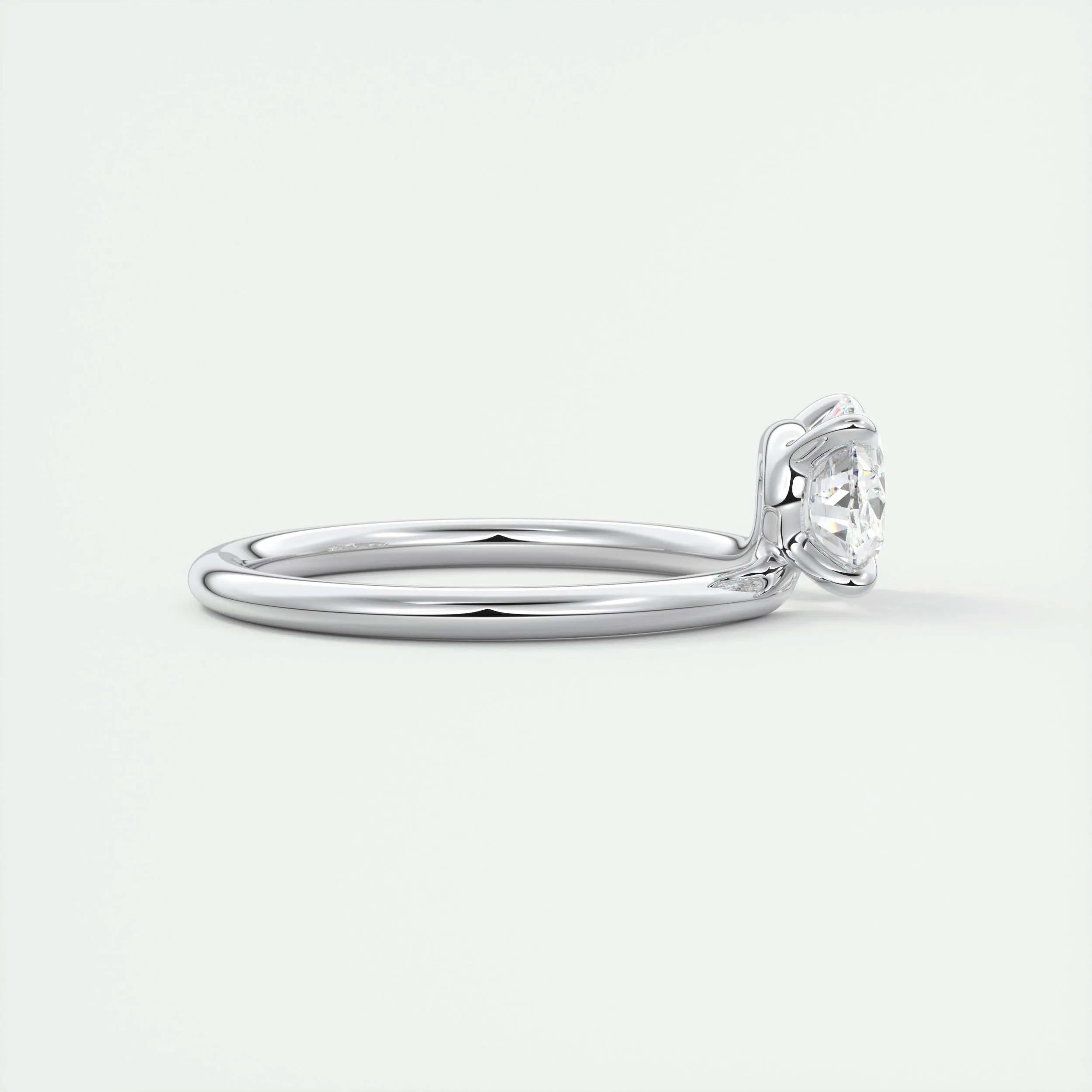 1.91 CT Oval Cut Solitaire Moissanite Engagement Ring 2