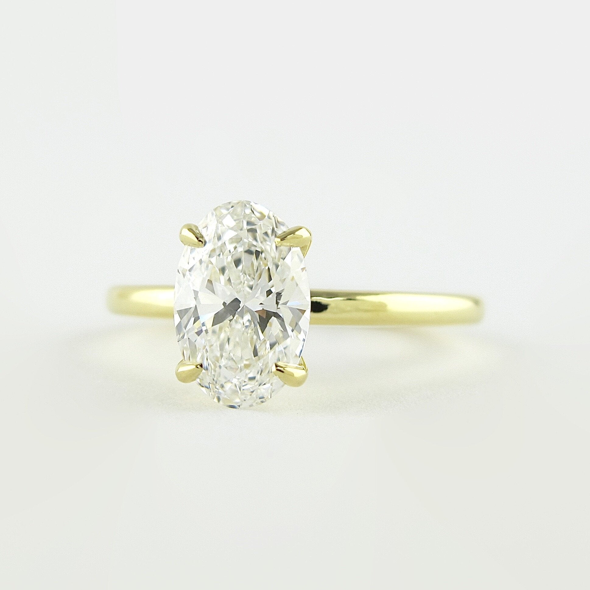 1.33 CT Oval Solitaire Style Moissanite Engagement Ring 3