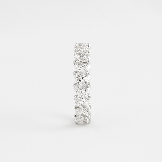 1.32 CT Marquise Cut Full Eternity Moissanite Wedding Band 4