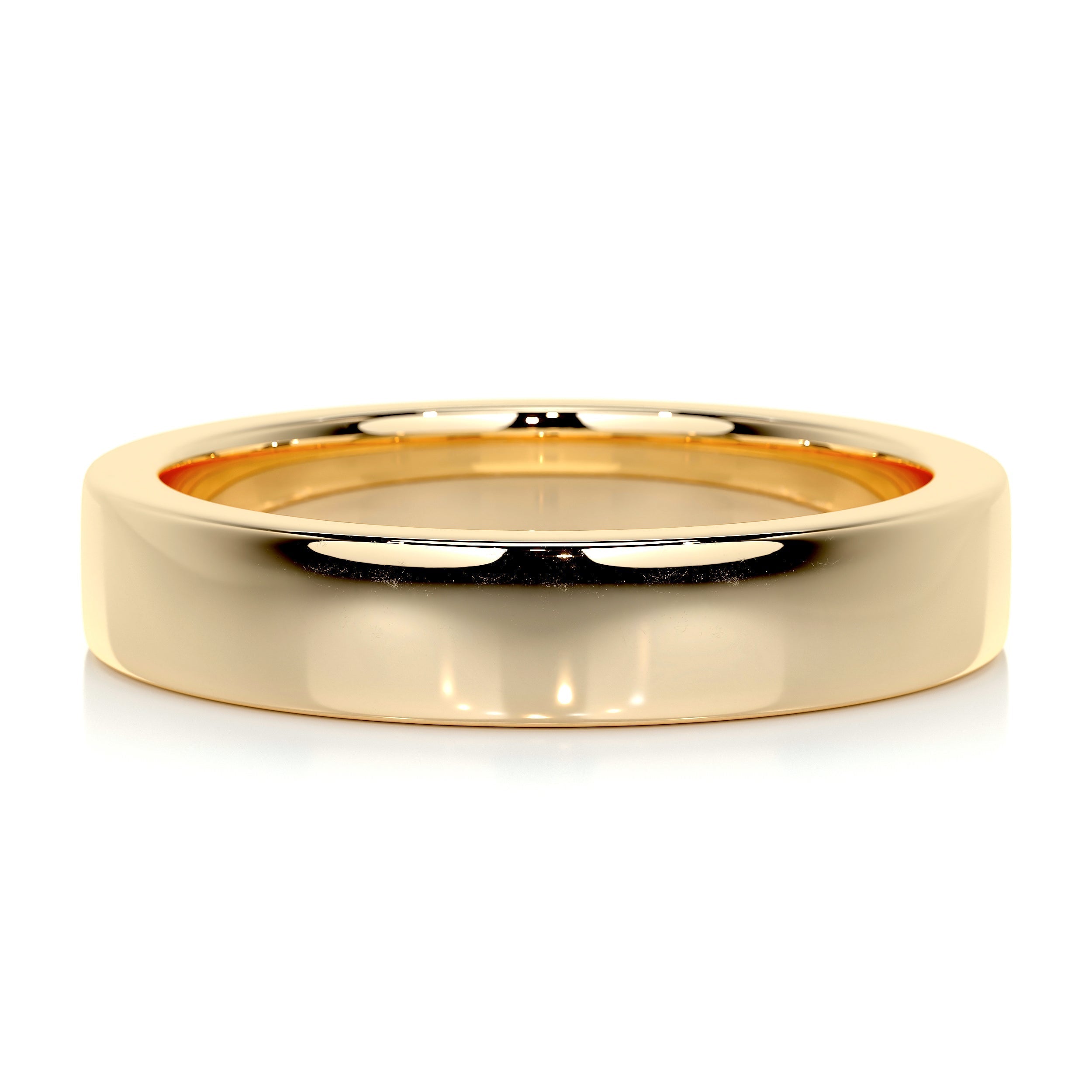 Polished Finish Yellow Gold Classic Men's Band 1