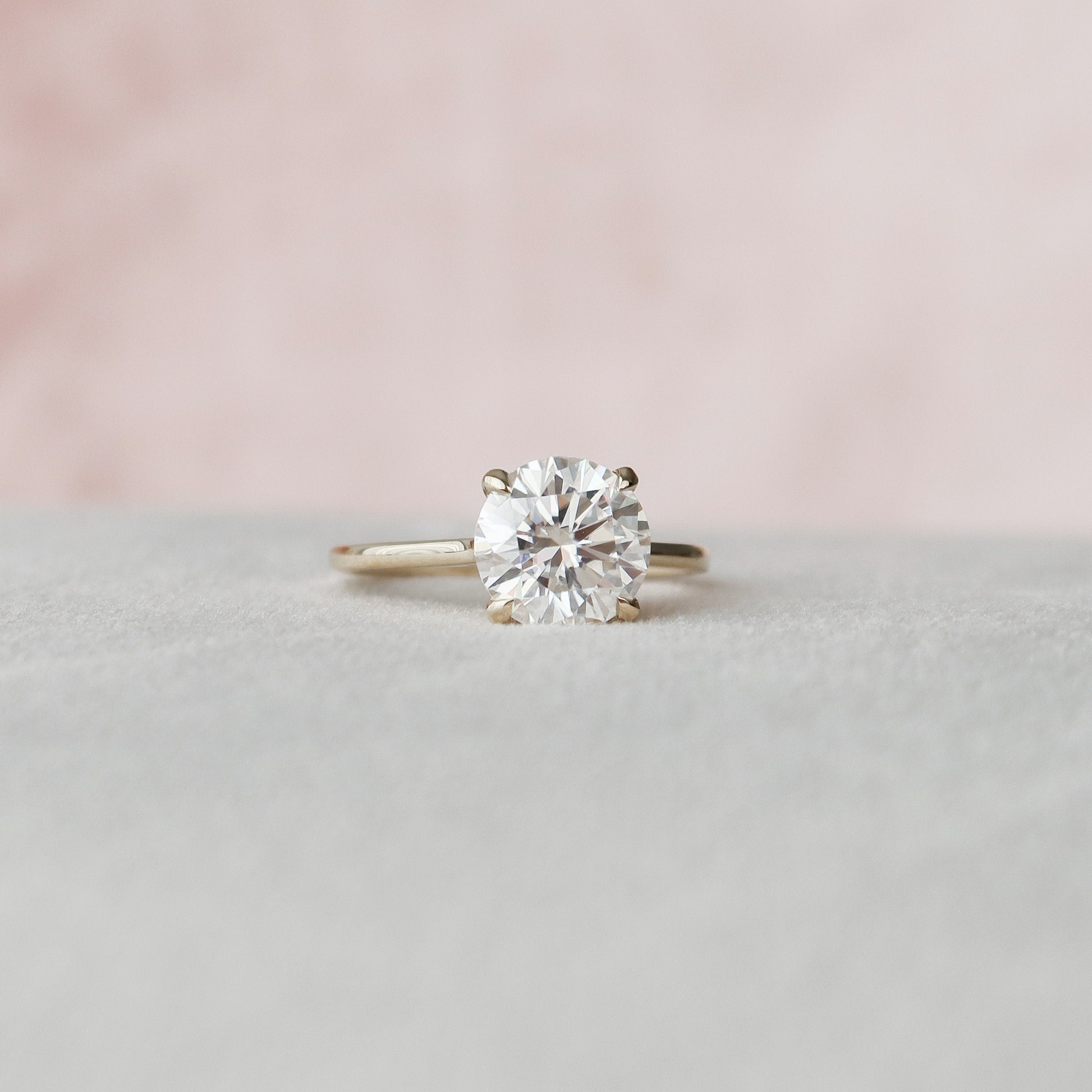 3.0 CT Round Cut Solitaire Style Moissanite Engagement Ring 8